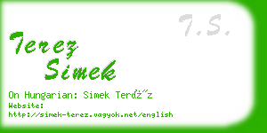 terez simek business card